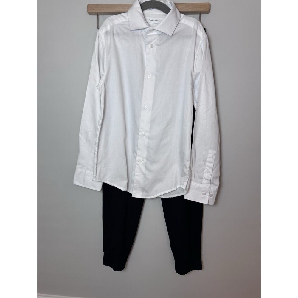 Marc New York Boys Black Dress Pants 8RCalvin Klein White Button Down Sz 8 NWT